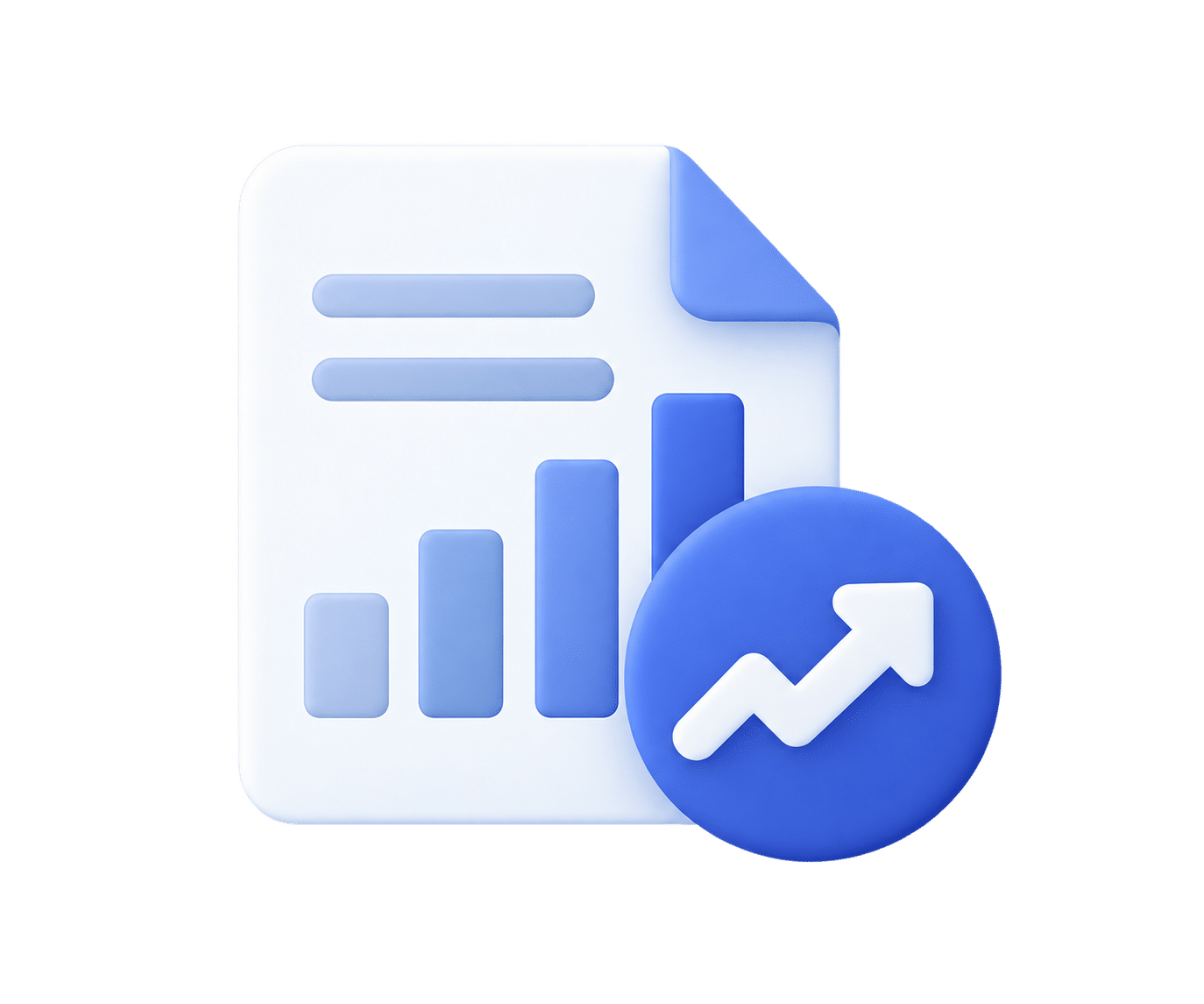 Document and growth illustration Document and growth illustration