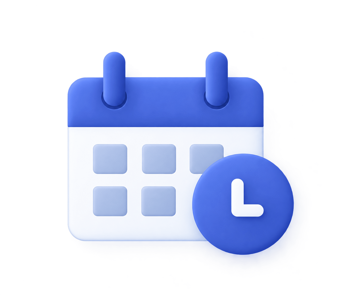 Calendar and clock illustration Calendar and clock illustration