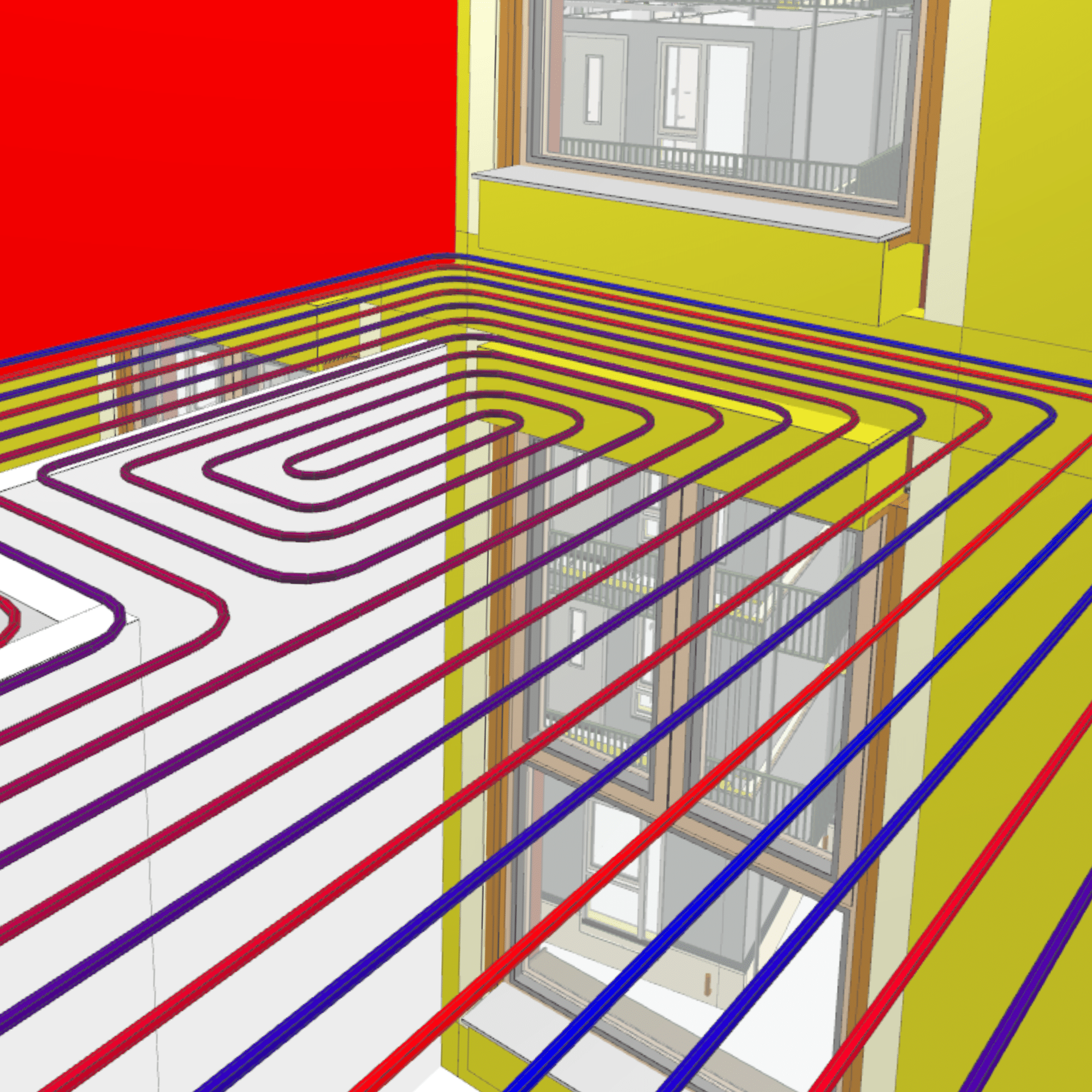 Installatietechnisch BIM-model voor vloerverwarming